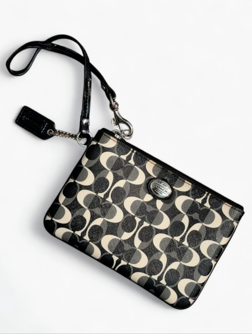 Coach Signature Leather Peyton Dream C Wristlet Wallet Cardholder